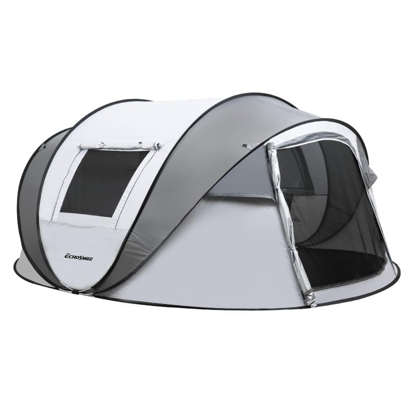 EchoSmile Instant Pop Up Camping Tent, 2/4/6 Person, Easy Setup Tent, Water Resistant Dome, Portable with Carry Bag - Image 1